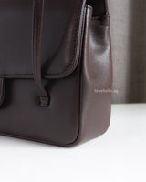 Chanel Preppy Coco Small | 26P Brown Caviar Brushed Gold Hardware-details