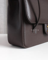 Chanel Preppy Coco Small | 26P Brown Caviar Brushed Gold Hardware-details