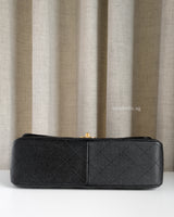 Chanel Classic Flap Jumbo | Black Caviar Gold Hardware-details