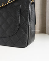 Chanel Classic Flap Jumbo | Black Caviar Gold Hardware-details