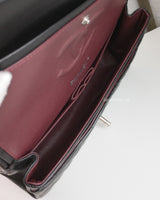 Chanel Classic Flap Medium | Black Lambskin Silver Hardware-details