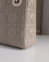 Dior Lady Dior Mini | Natural Beige Lambskin Light Gold Hardware-details