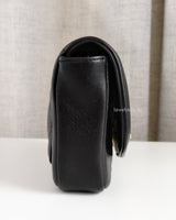 Chanel Diana Reissue Small | Black Lambskin Brushed Gold Hardware-side