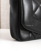 Chanel Diana Reissue Small | Black Lambskin Brushed Gold Hardware-details