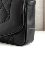 Chanel Diana Reissue Small | Black Lambskin Brushed Gold Hardware-details