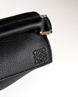 Loewe Mini Puzzle Black Calfskin Silver Hardware-details