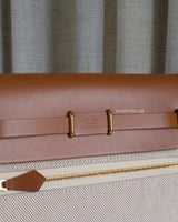 Hermes Herbag Mini 20 | Ecru Beige/Fauve Vache Hunter Gold Hardware-details