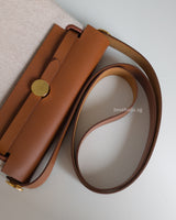 Hermes Herbag Mini 20 | Ecru Beige/Fauve Vache Hunter Gold Hardware-details