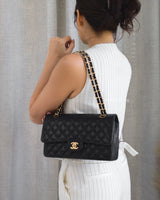 Chanel Classic Flap Medium | Black Caviar Gold Hardware-model