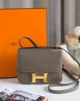 Hermes Constance 18 | Etoupe Epsom Gold Hardware-front