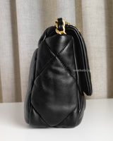 Chanel Chanel 19 Small | Black Lambskin Multicolored Hardware-side