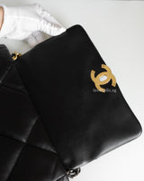 Chanel Chanel 19 Small | Black Lambskin Multicolored Hardware-details