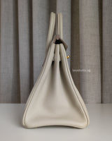 Hermes Birkin Retourne 25 | Beton Togo Gold Hardware-side