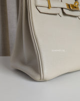 Hermes Birkin Retourne 25 | Beton Togo Gold Hardware-details