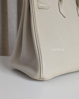 Hermes Birkin Retourne 25 | Beton Togo Gold Hardware-details