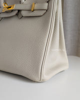 Hermes Birkin Retourne 25 | Beton Togo Gold Hardware-details