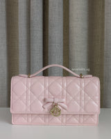 Dior My Dior Mini Bag | Soupir Pink Cannage Lambskin Light Gold Hardware-front1