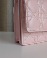 Dior My Dior Mini Bag | Soupir Pink Cannage Lambskin Light Gold Hardware-details