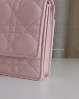 Dior My Dior Mini Bag | Soupir Pink Cannage Lambskin Light Gold Hardware-details