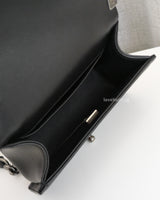 Chanel Boy Small | Black Caviar Ruthenium Hardware-details