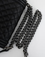 Chanel Boy Small | Black Caviar Ruthenium Hardware-details