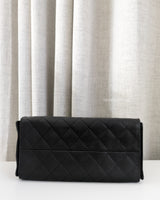  Chanel 25 Small | Black Caviar Brushed Gold Hardware-details