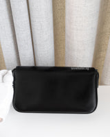 Celine Triomphe Shoulder Bag Black Shiny Calfskin Gold Hardware-back