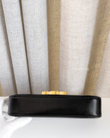 Celine Triomphe Shoulder Bag Black Shiny Calfskin Gold Hardware-details