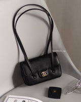 Mini Preppy Coco | Black Caviar Gold Hardware