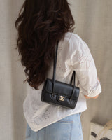 Mini Preppy Coco | Black Caviar Gold Hardware