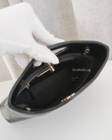 Chanel 31 Mini | Black Shiny Calfskin Light Gold Hardware-details