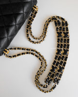 Chanel Mini Flap Bag | Black Caviar Gold Hardware-details