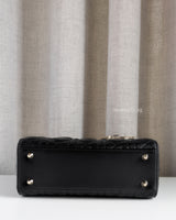Dior My ABC Lady Dior Small | Black Lambskin Light Gold Hardware-details