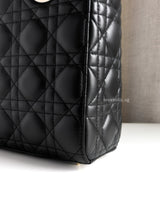 Dior My ABC Lady Dior Small | Black Lambskin Light Gold Hardware-details