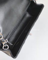 Chanel Classic Flap Mini Rectangle | Black Lambskin Silver Hardware-details