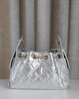 Chanel Chanel 25 Mini | Silver Shiny Calfskin Gold Hardware-back