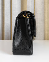 Chanel Classic Flap Small | Black Caviar Gold Hardware-side