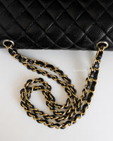 Chanel Classic Flap Small | Black Caviar Gold Hardware-details