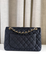 Chanel Classic Flap Small | 18B Midnight Blue Caviar Light Gold Hardware-back