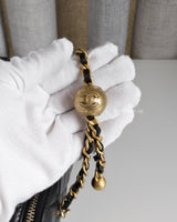 Chanel Vanity Bag with Chain 26C Black Lambskin Gold Hardware-details