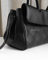 Chanel Small Shopping Tote | 26S Black Caviar Gold Hardware-details