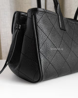 Chanel Small Shopping Tote | 26S Black Caviar Gold Hardware-details
