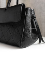 Chanel Small Shopping Tote | 26S Black Caviar Gold Hardware-details