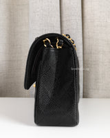 Chanel Classic Flap Small | Black Caviar Gold Hardware-details