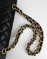 Chanel Classic Flap Small | Black Caviar Gold Hardware-details