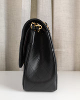 Chanel Classic Flap Jumbo | Black Caviar Gold Hardware-details