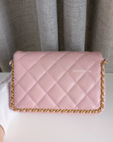 Chanel Flap Bag Mini | 22P Light Pink Caviar Brushed Gold Hardware-back