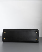 Chanel Cerf Tote | 26S Black Calfskin Gold Hardware-details