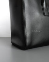 Chanel Cerf Tote | 26S Black Calfskin Gold Hardware-details