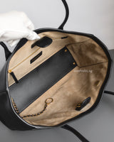 Chanel Cerf Tote | 26S Black Calfskin Gold Hardware-details